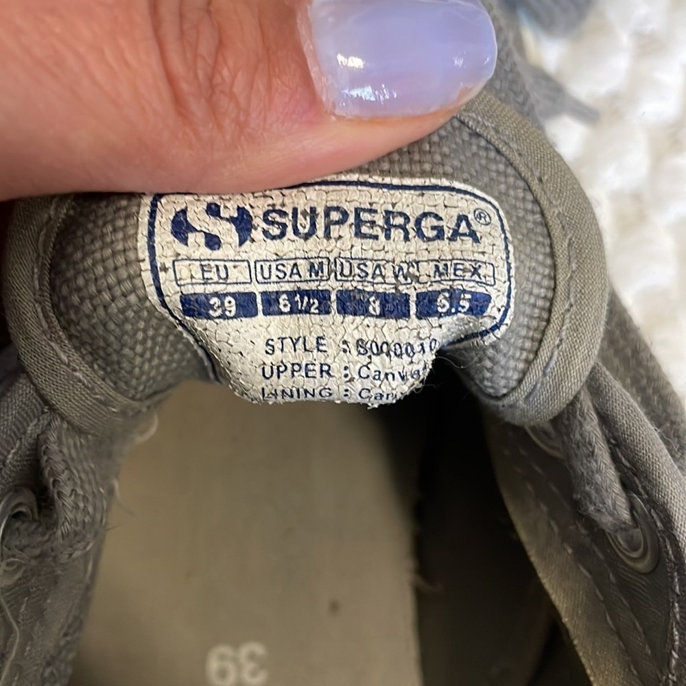 Superga Gray Canvas Sneakers - Picture 8 of 10
